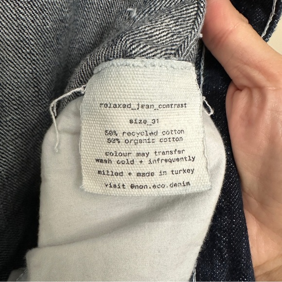 NON relaxed jean _ raw indigo w/ contrast SIZE 31 - Picture 4 of 6